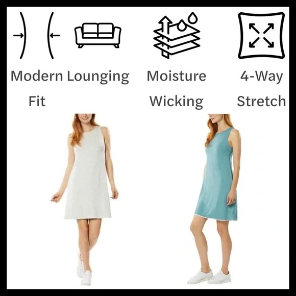 32 DEGREES Cool Reversible Dress
Teal & Light Grey - Picture 7 of 9